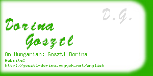 dorina gosztl business card